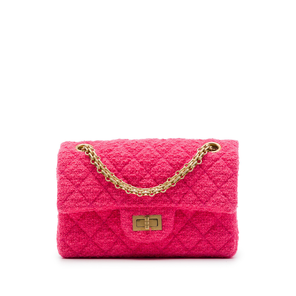 Pre-Loved Chanel Mini Quilted Tweed Reissue 2.55 Single Flap 224